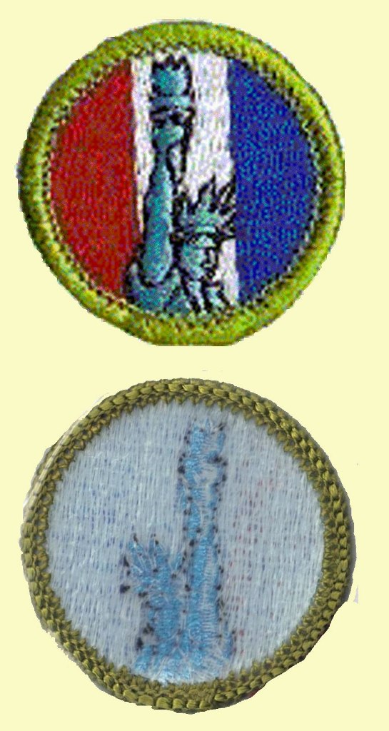 Merit Badge - American Heritage (1975 – 1993) (Blue)