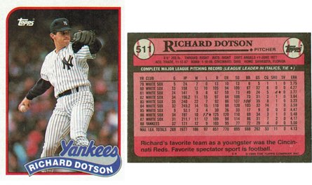 New York Yankees - Richard Dotson