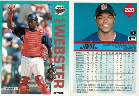 Minnesota Twins - Lenny Webster