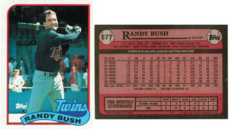 Minnesota Twins - Randy Bush - #1