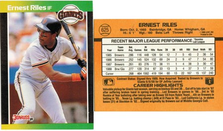 San Francisco Giants - Ernest Riles