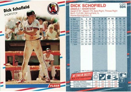 California Angels - Dick Schofield (504)