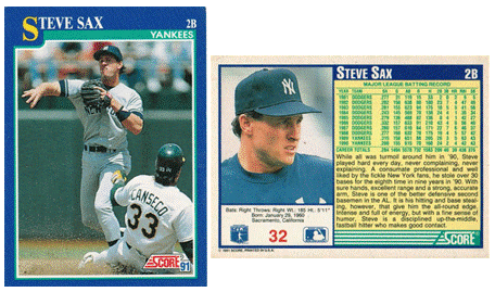 New York Yankees - Steve Sax - #1