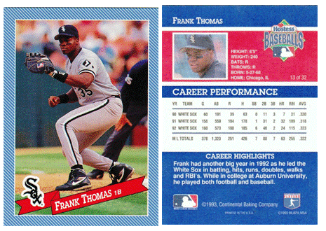 Chicago White Sox - Frank Thomas - Hostess Baking Co