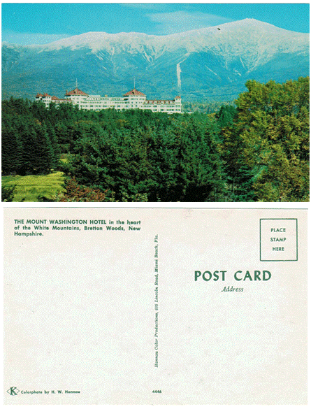 Postcard - Mount Washington Hotel - Bretton Woods, NH - #1