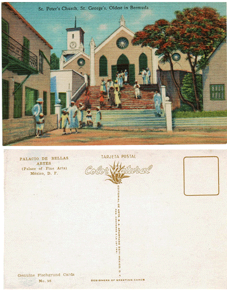 Postcard - St Peter's Church - 	Bermuda