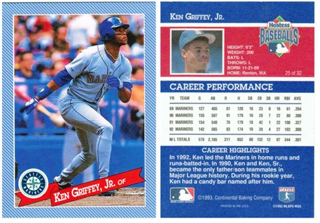 Seattle Mariners - Ken Griffey Jr - Hostess Baking Co