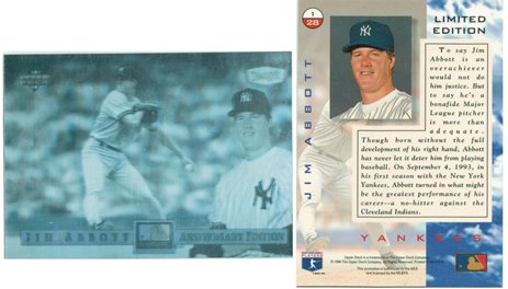 New York Yankees - Jim Abbott - Hologram Card