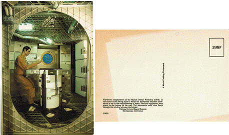 Postcard - Wardroom aboard Skylab National Air & Space Museum