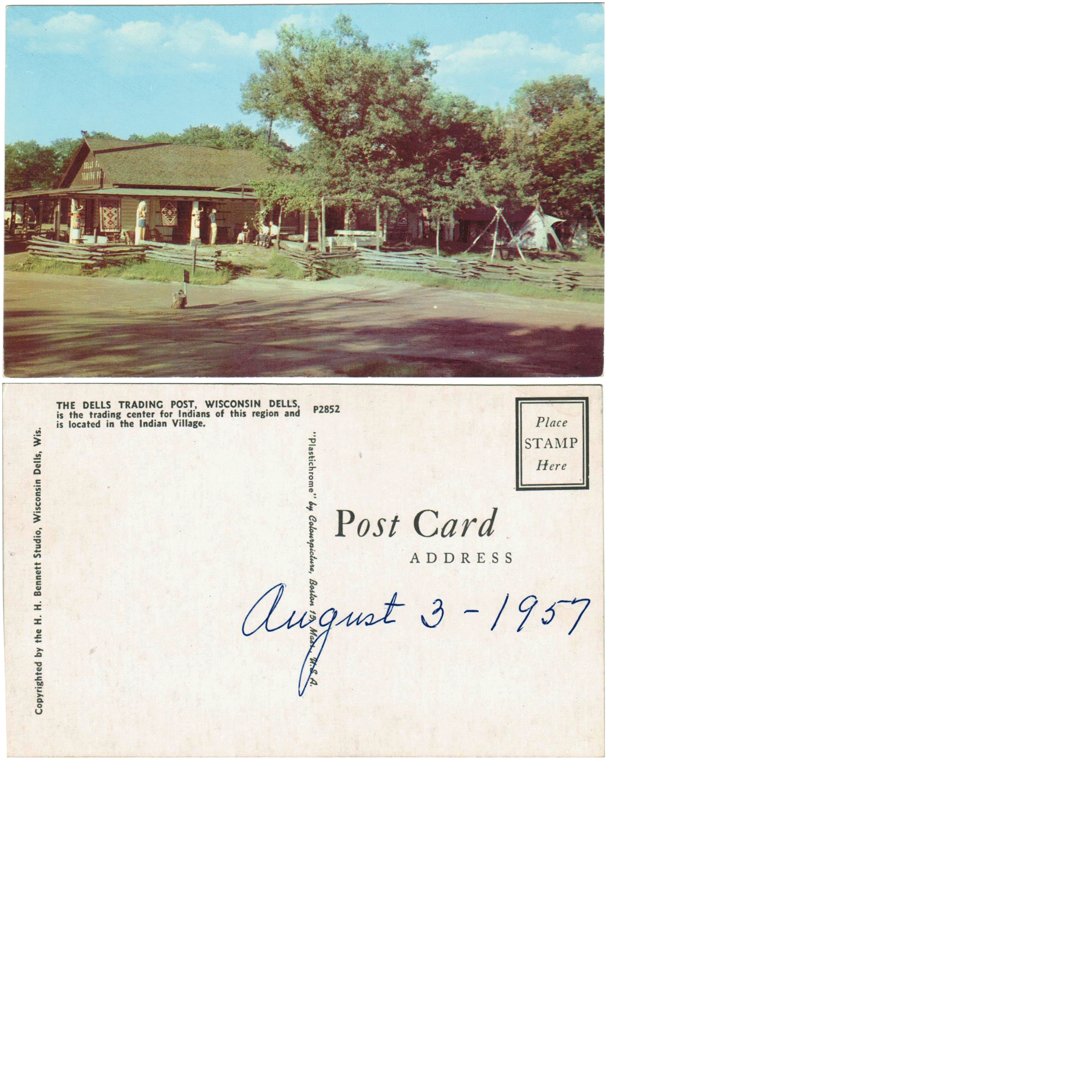 Postcard - Dells Trading Post - Wisconsin Dells, WI