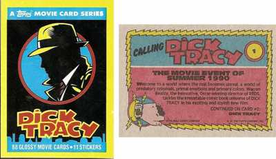 Dick Tracy Trading Cards