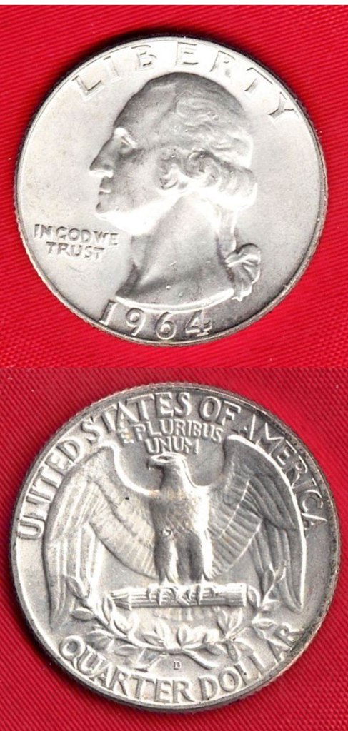 Coin - 1964D Washington Silver Quarter - #2