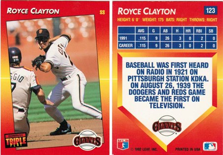 San Francisco Giants - Royce Clayton