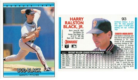 San Francisco Giants - Harry "Bud" Black