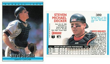 San Francisco Giants - Steve Decker