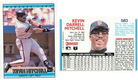 San Francisco Giants - Kevin Mitchell - #2