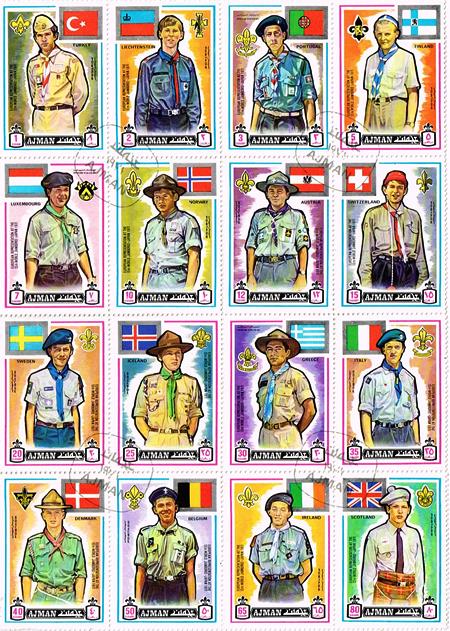 United Arab Emirates - Ajman Boy Scout Stamps - #1