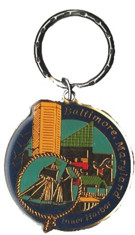 Baltimore Inner Harbor Keychain