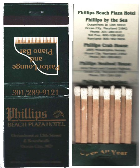 Matchbook - Phillips Beach Plaza Hotel