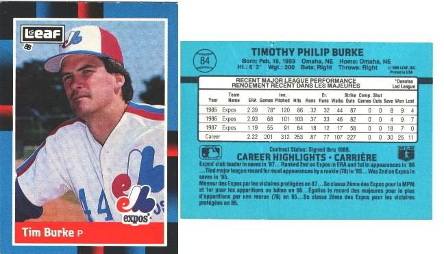 Montreal Expos - Tim Burke