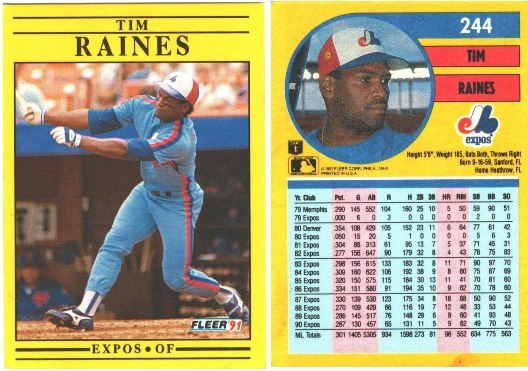 Montreal Expos - Tim Raines