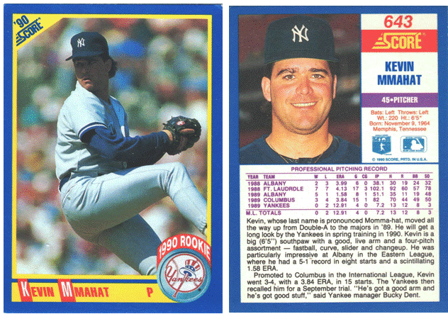 New York Yankees - Kevin Mmahat - Rookie Card