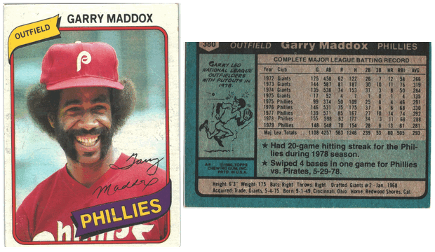 Philadelphia Phillies - Garry Maddox