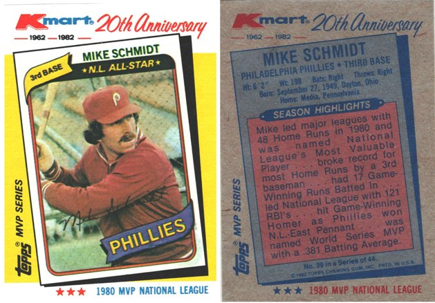 Philadelphia Phillies - Mike Schmidt - K-Mart 20th Anniversary