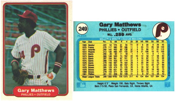 Philadelphia Phillies - Gary Matthews