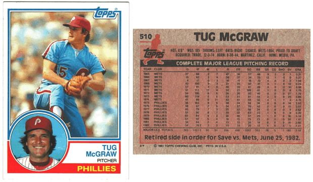 Philadelphia Phillies - Tug McGraw - #1