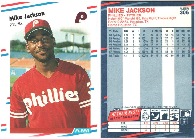 Philadelphia Phillies - Mike Jackson - Rookie Card