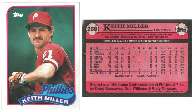 Philadelphia Phillies - Keith Miller - Rookie Card