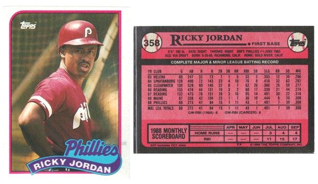 Philadelphia Phillies - Rickey Jordan - Rookie Card