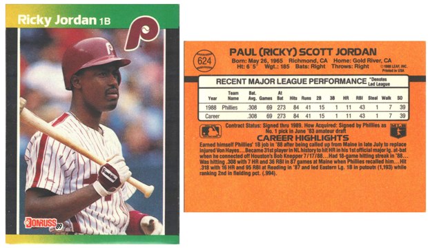 Philadelphia Phillies - Paul "Ricky" Jordan