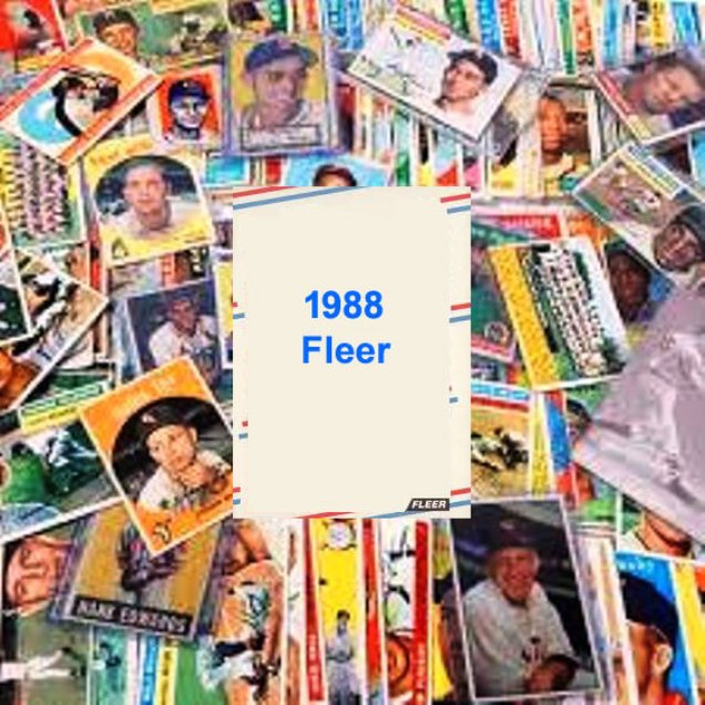 50 Baseball Card Lot - 1988 Fleer