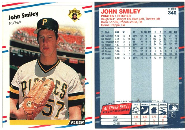 Pittsburgh Pirates - John Smiley - Rookie Card