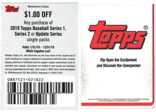 Topps 2019 Coupon