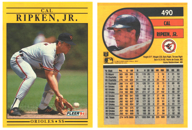 Baltimore Orioles - Cal Ripken, Jr (490)