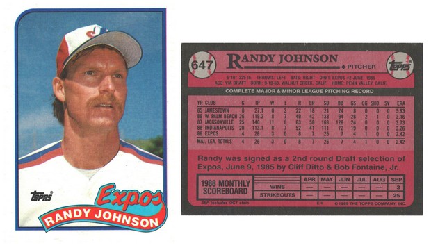 Montreal Expos - Randy Johnson - Rookie Card - #2