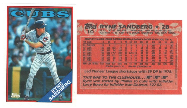 Chicago Cubs - Ryne Sandberg - #2