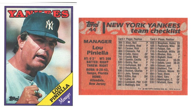 New York Yankees - Lou Piniella - Manager