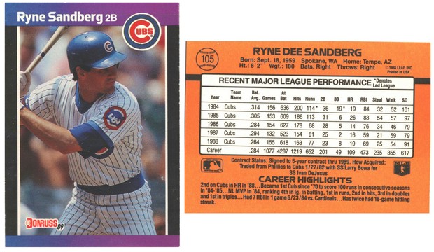 Chicago Cubs - Ryne Sandberg - #3