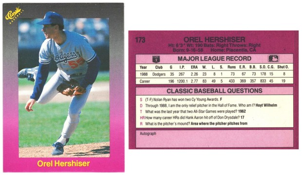 Los Angeles Dodgers - Orel Hershiser - #3