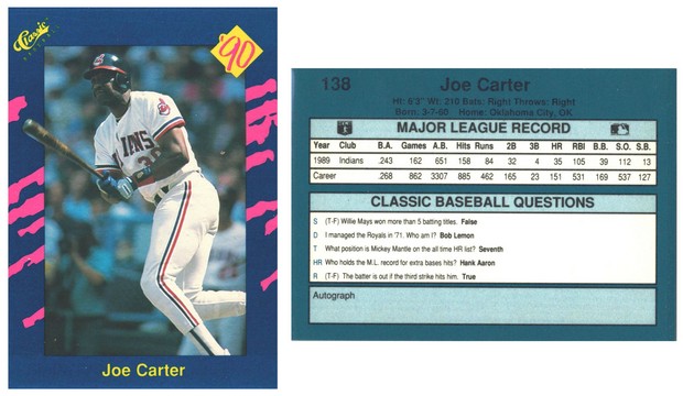 Cleveland Indians - Joe Carter