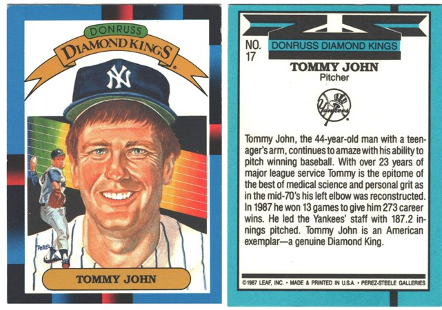 New York Yankees - Tommy John - Donruss Diamond Kings