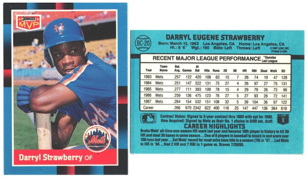 New York Mets - Darryl Strawberry - Bonus Card