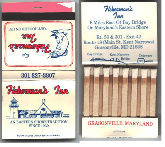 Matchbook - Fisherman's Inn Restaurant - #1