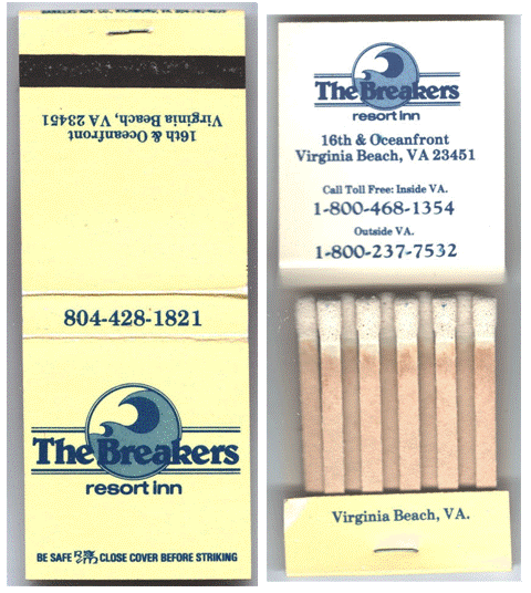 Matchbook - The Breakers Resort Inn