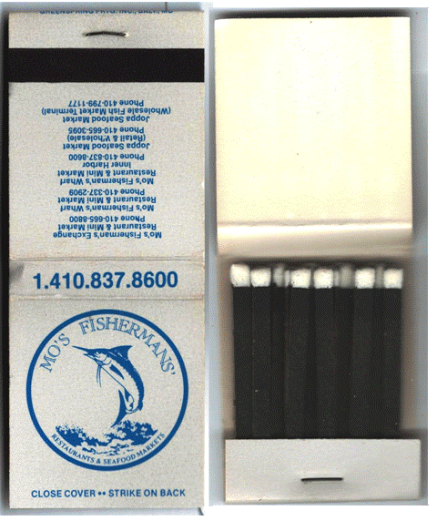 Matchbook - Mo's Fisherman Restaurant