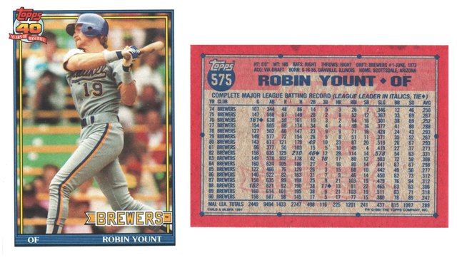 Milwaukee Brewers - Robin Yount - #1